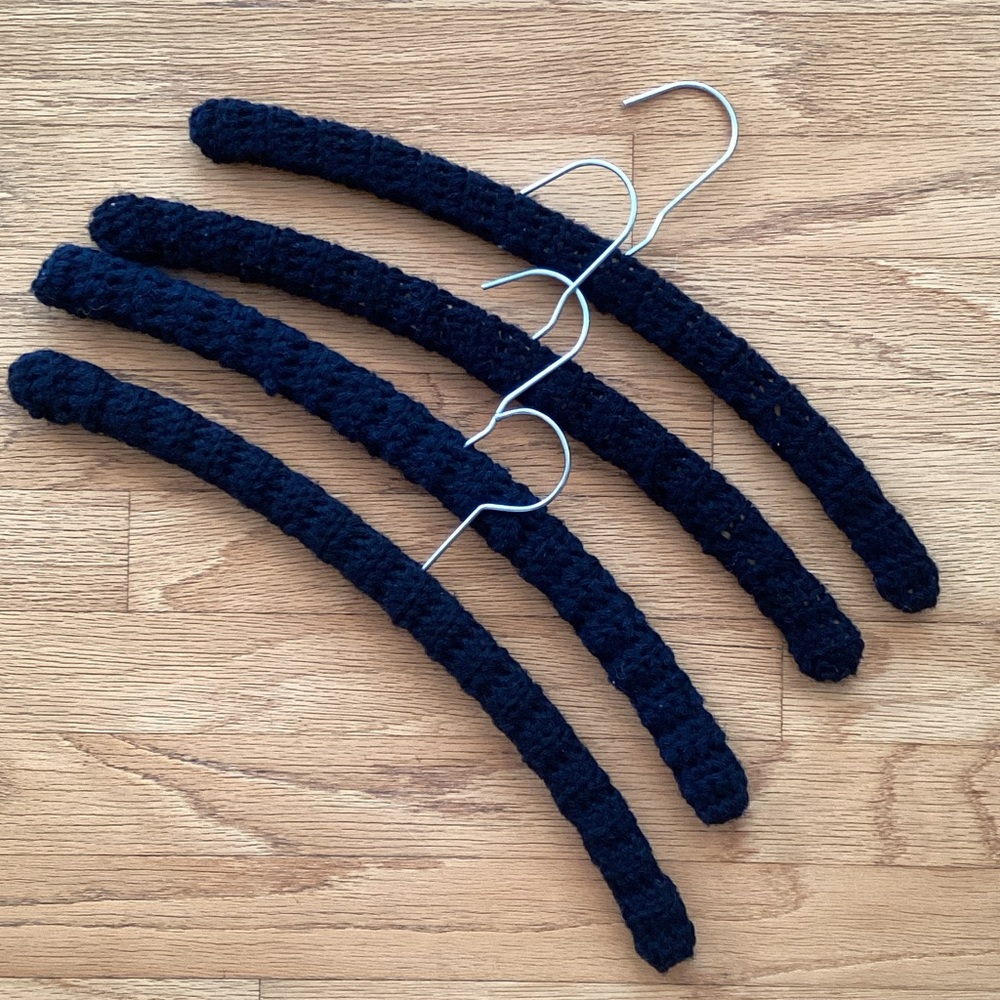 Vintage hand crochet hangers